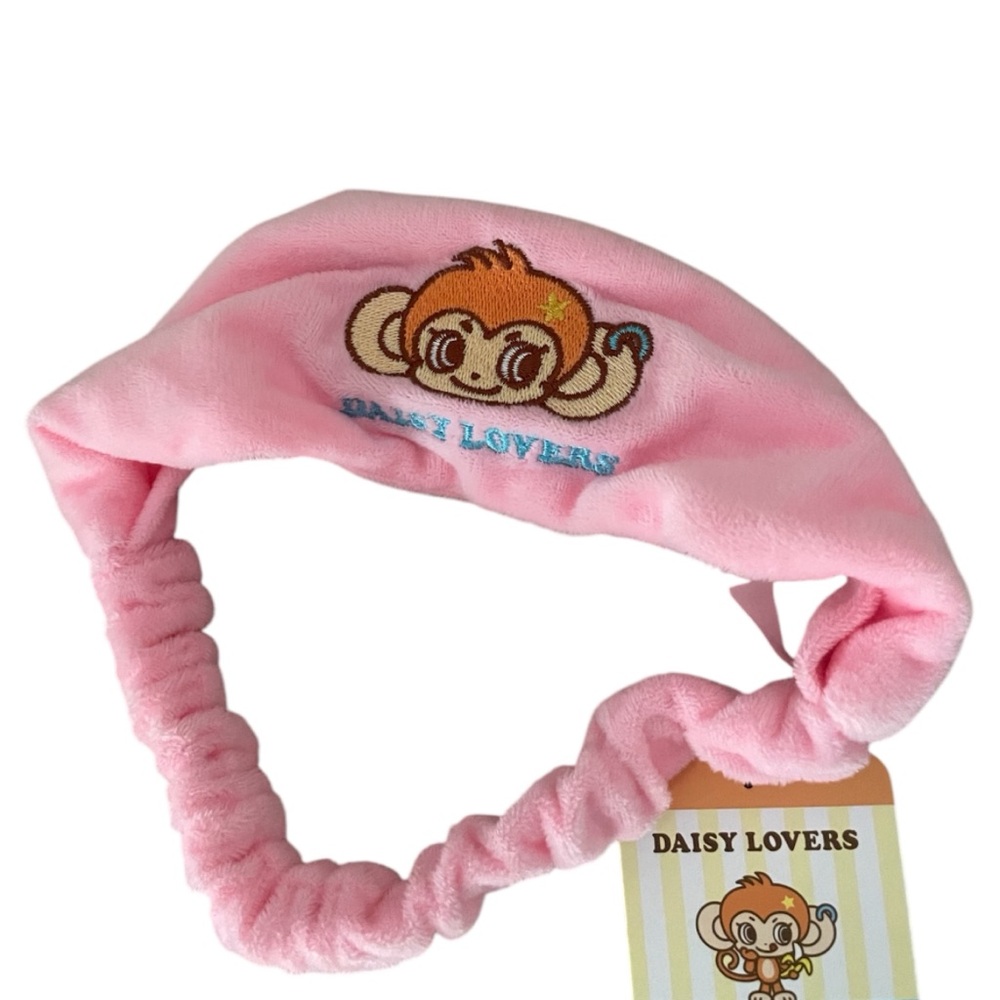 Daisy Lovers Japanese Brand Pink Embroidered Fabric Headband New with Tag